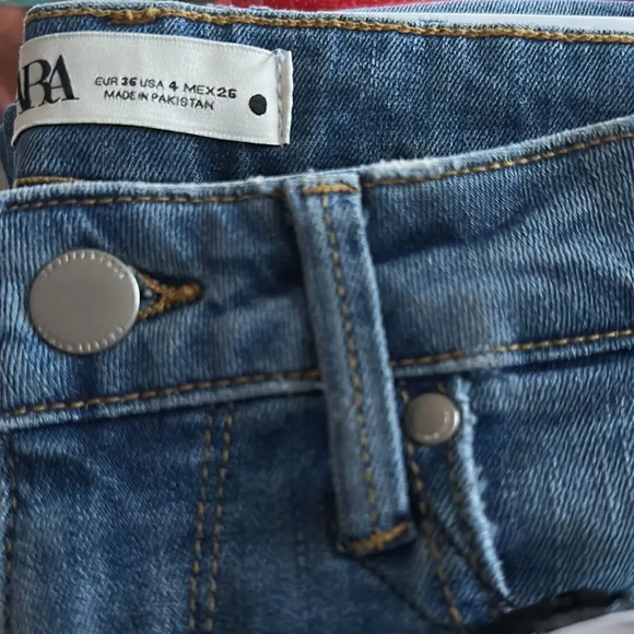 ZARA | Blue | ZW HIGH RISE BOOTCUT JEANS - Picture 12 of 12